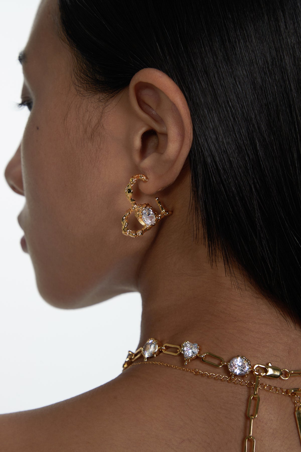 BOONEE-Molten Heart Stud Earrings