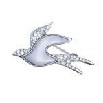 CIGALONG-"Dreamlike Stroll in the Garden Series" Flying Swallow Brooch