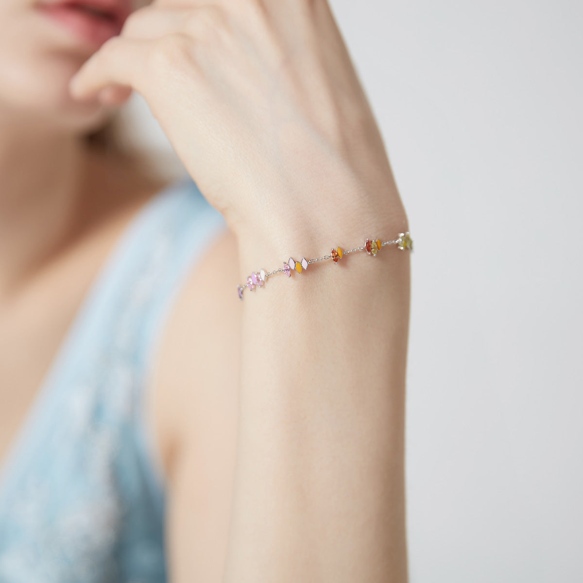 CIGALONG—Rainbow Lily Enamel Bracelet
