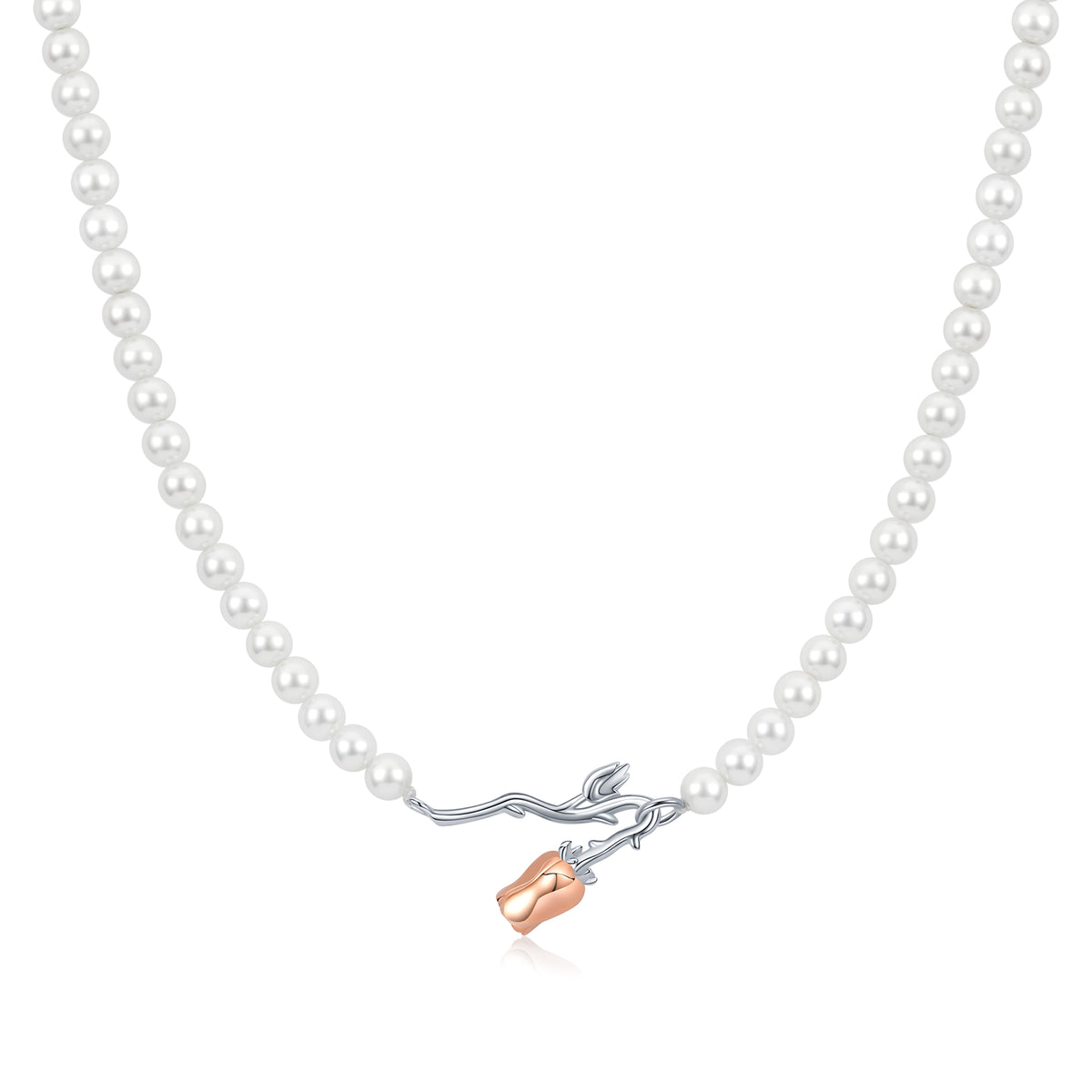 CIGALONG-Blushing Rose Pearl Necklace