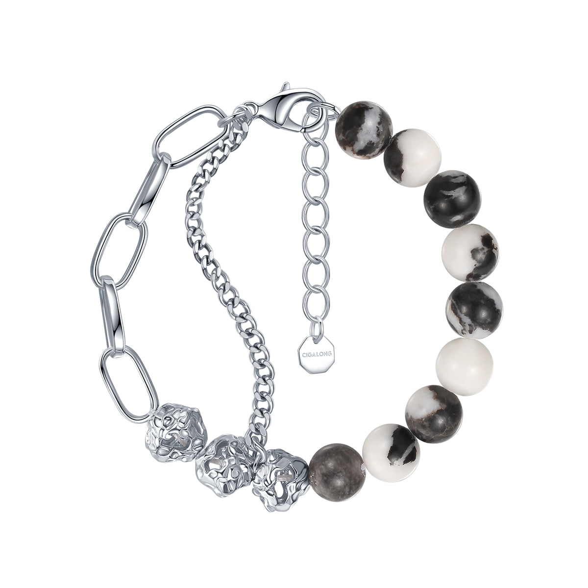 CIGALONG-Ink Marble Taihu Bracelet