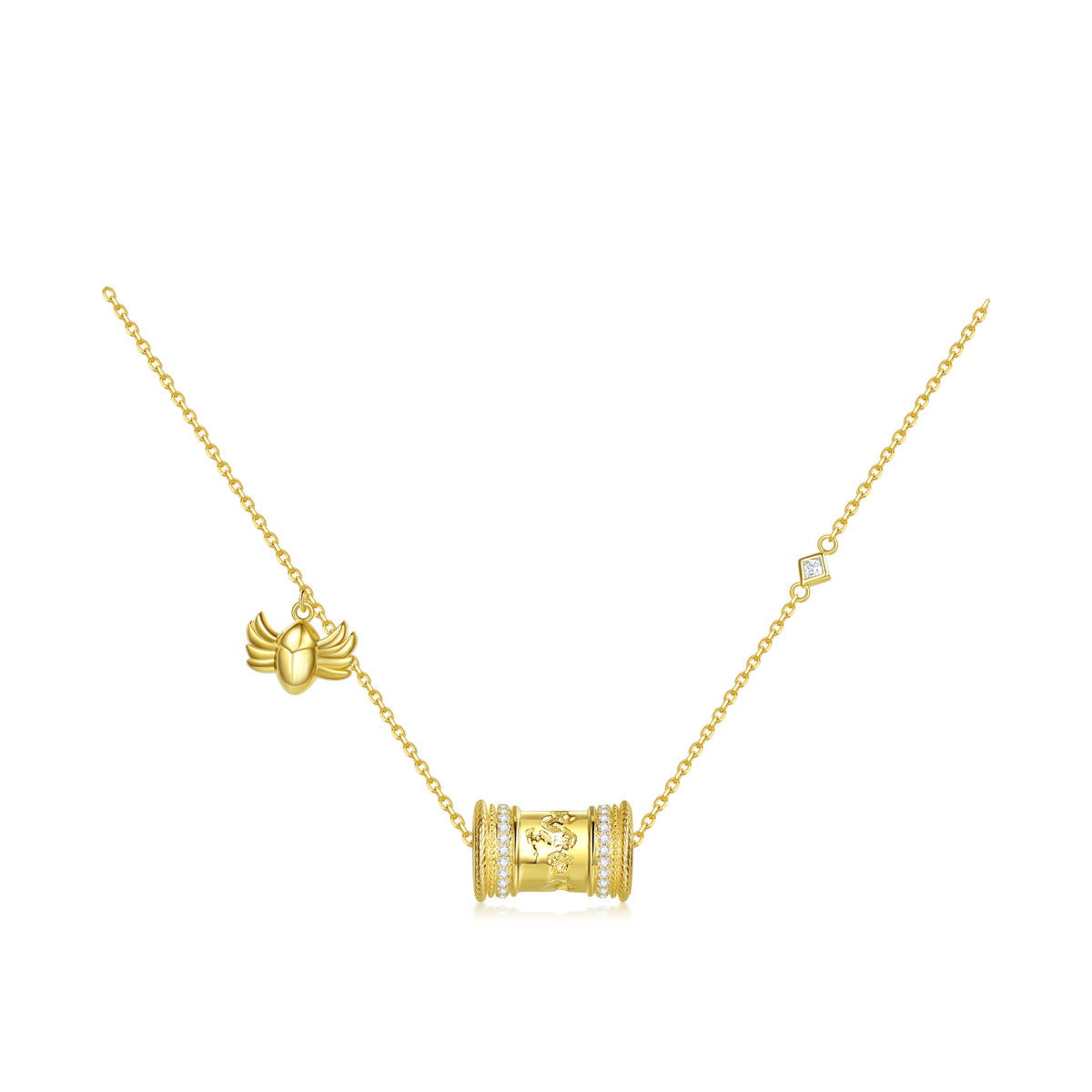 CIGALONG-Golden Wheel of Time Necklace