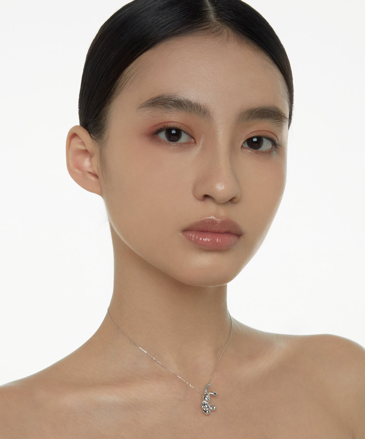 BOONEE-Silver Bunny Pendant Necklace