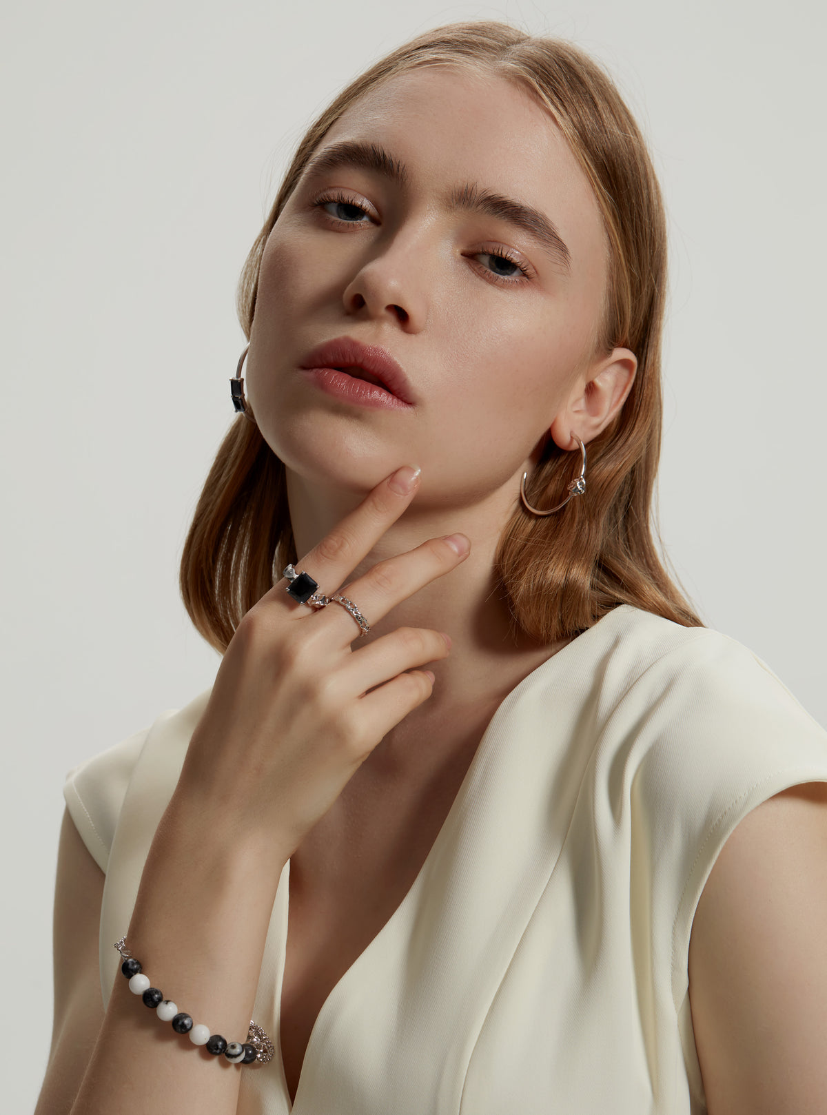 CIGALONG-Black Mist Textured Ring