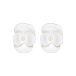 daartemis-Delicate Corn Poppy Petite Earrings – White