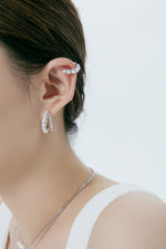 CIGALONG-Refined Elegance Double-Layer Shell Pearl Earrings