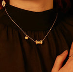 CIGALONG-Golden Wheel of Time Necklace