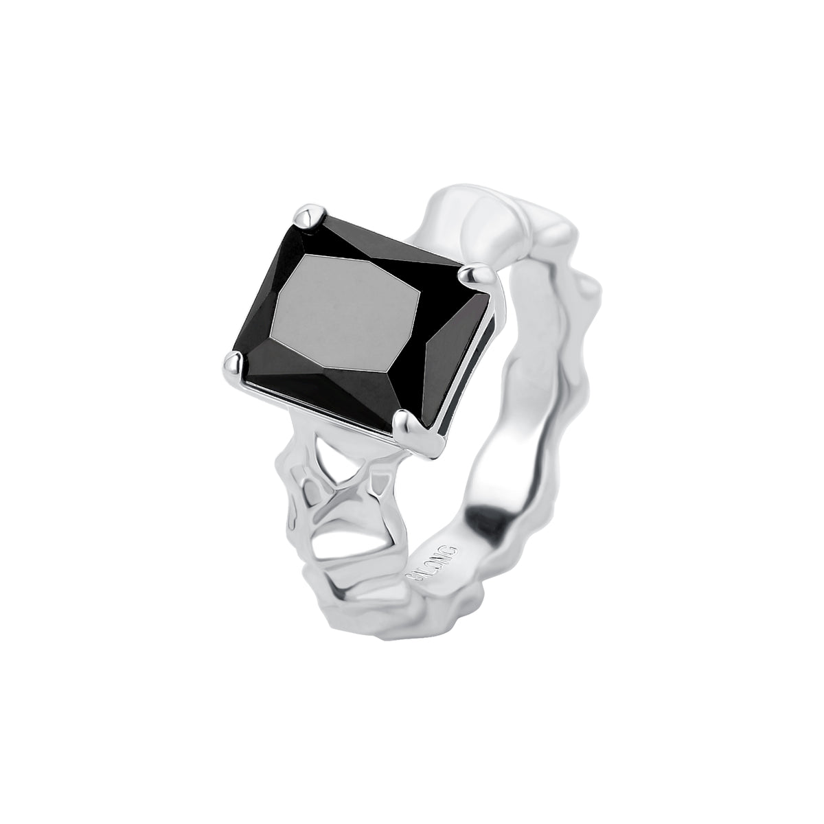 CIGALONG-Black Mist Textured Ring