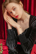 CIGALONG-Blushing Rose Pearl Necklace