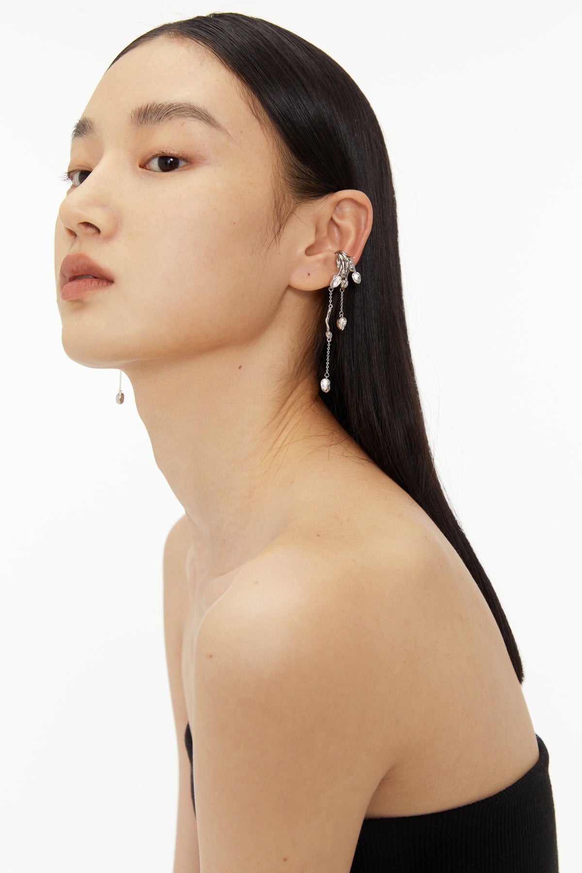 BOONEE-Blooming Tulip Drop Ear Cuff