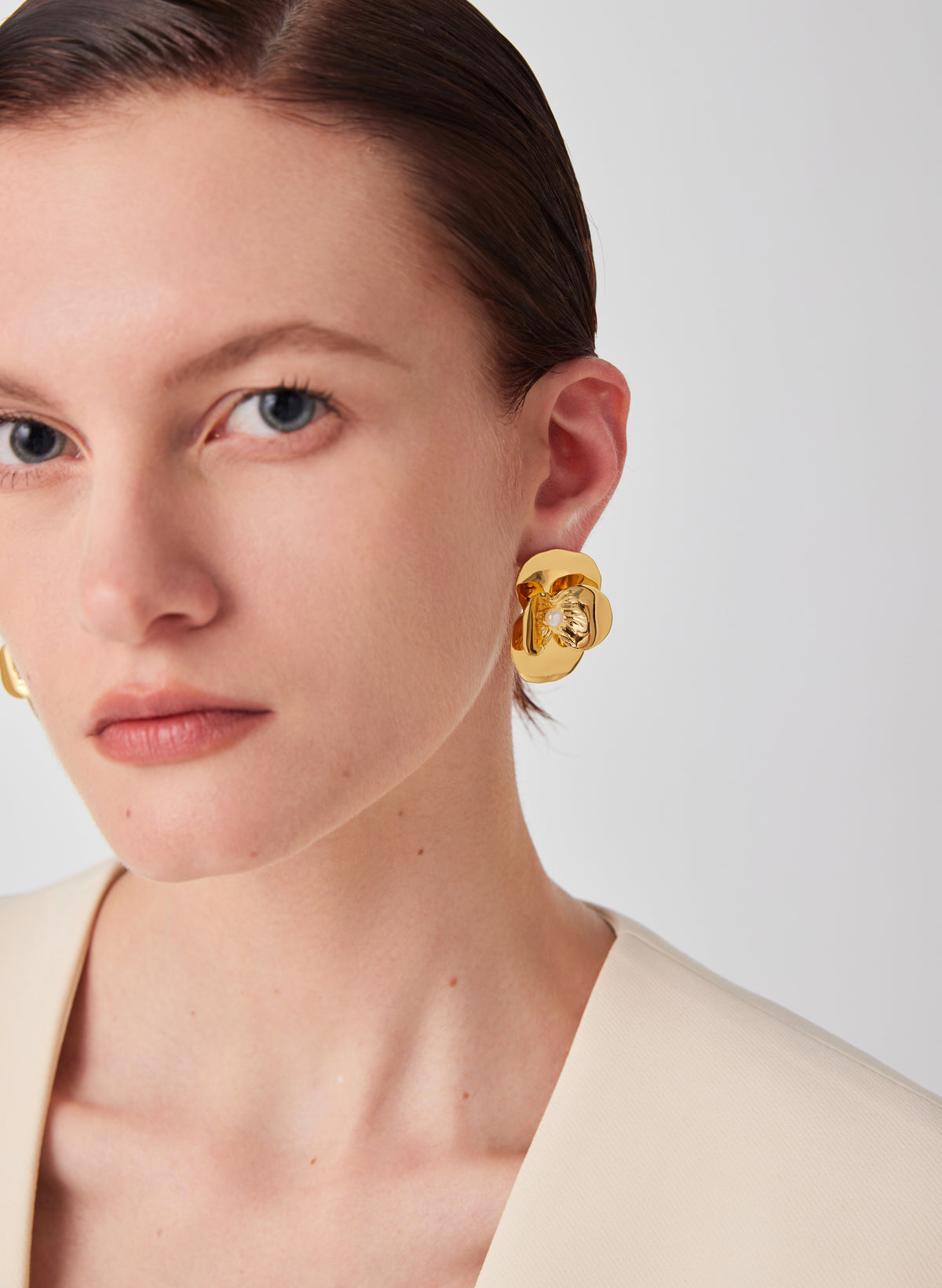 daartemis-Gold Corn Poppy Petite Earrings