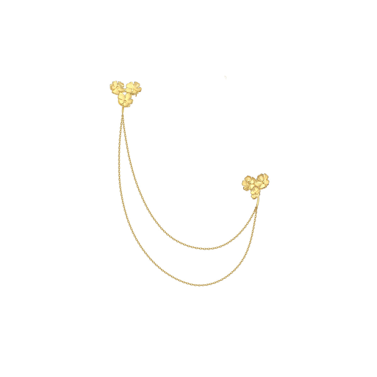 daartemis-Golden Rose Chain Brooch