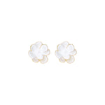 daartemis-White Petal Camellia Studs