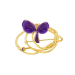 daartemis-Purple Wisteria Wrap Brooch