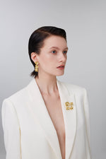 daartemis-Golden Camellia Quartet Brooch