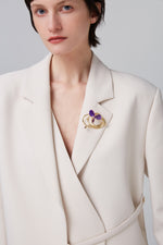 daartemis-Purple Wisteria Wrap Brooch