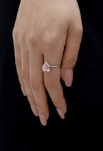 BOONEE-Pink Cat's Eye Heart Ring