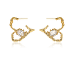 BOONEE-Molten Heart Stud Earrings