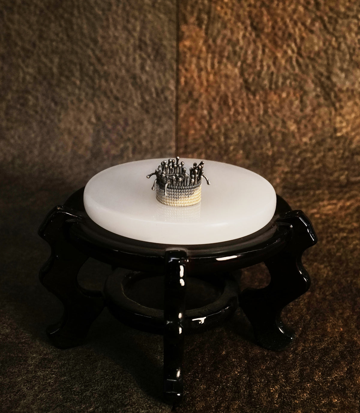 SERIOUSLY NEW-Fringe Texture Adjustable Ring