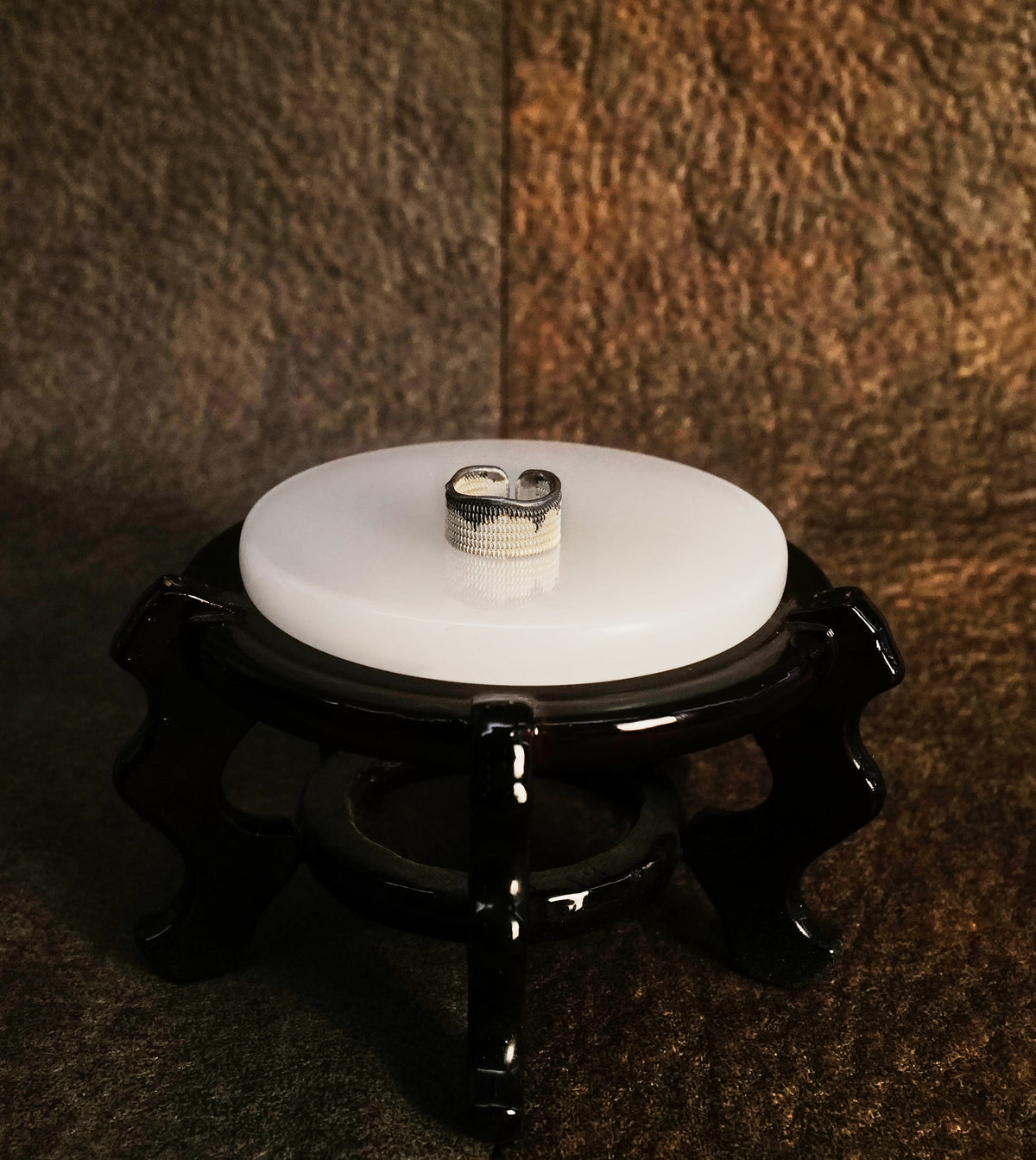 SERIOUSLY NEW-Slim Fabric Texture Ring