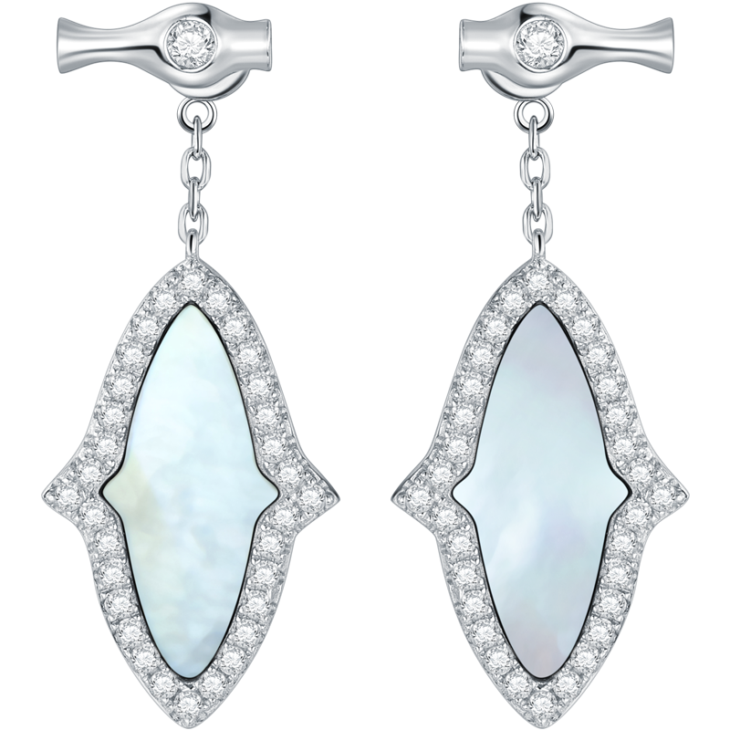 CIGALONG-Lotus Frame Dangle Earrings