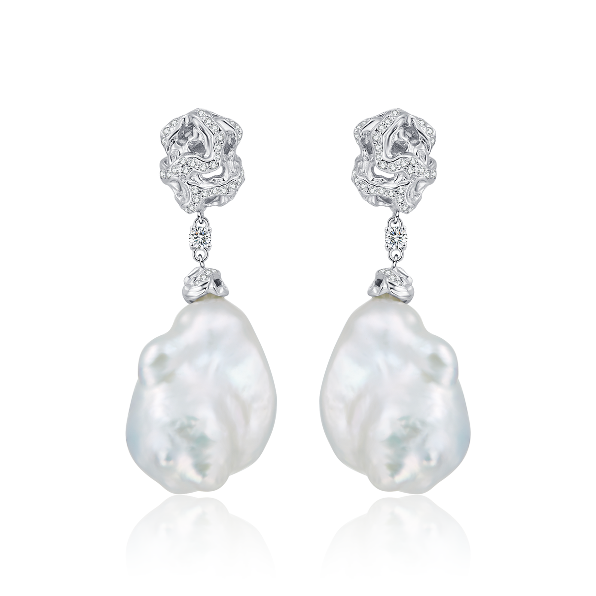 CIGALONG-Baroque Glow Pearl Drop Earrings