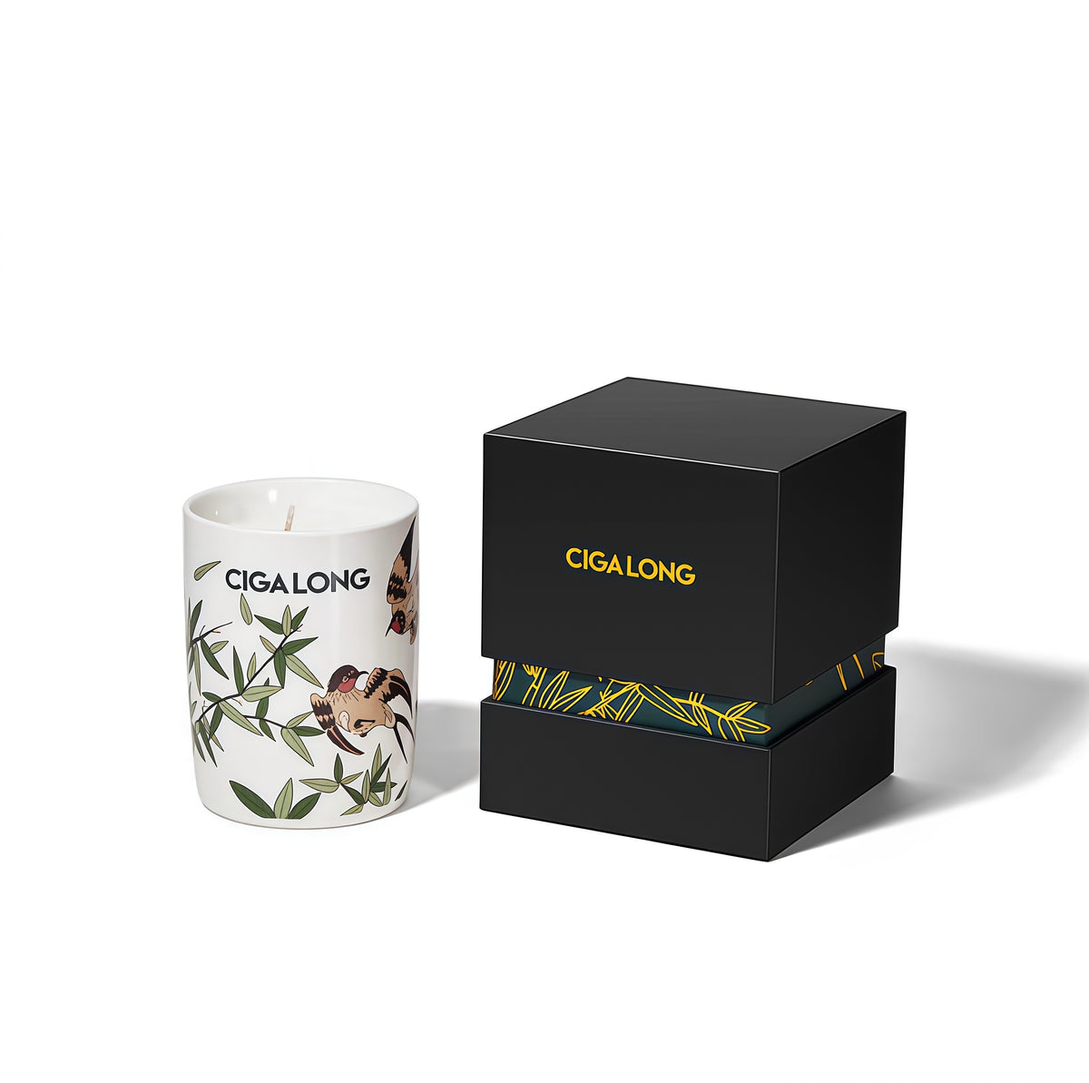 CIGALONG-Bamboo Whispers Ceramic Candle