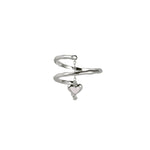 MOON WILD- Crystal Heart Charm Ring