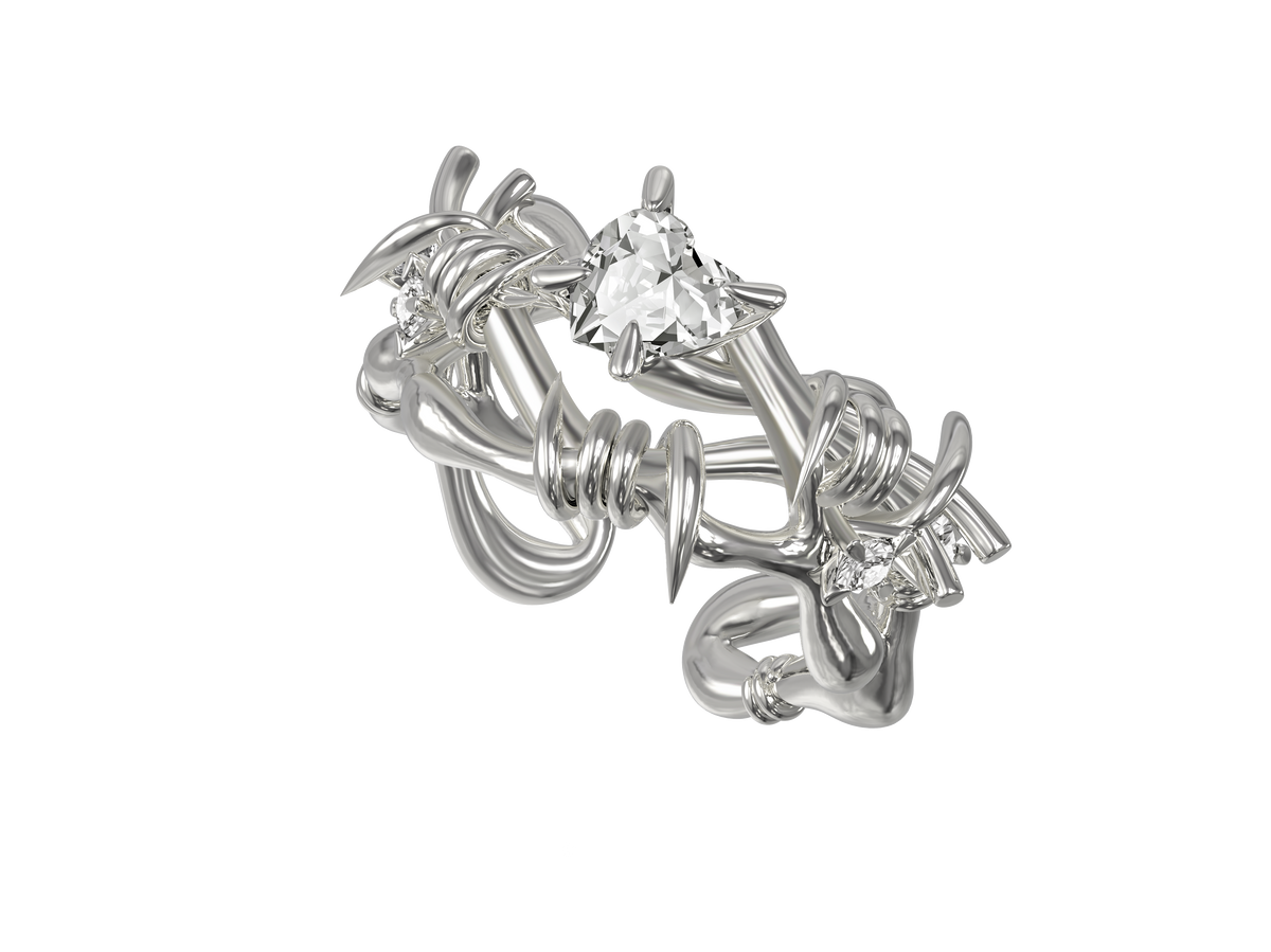 BOONEE-Twisted Thorn Open Ring