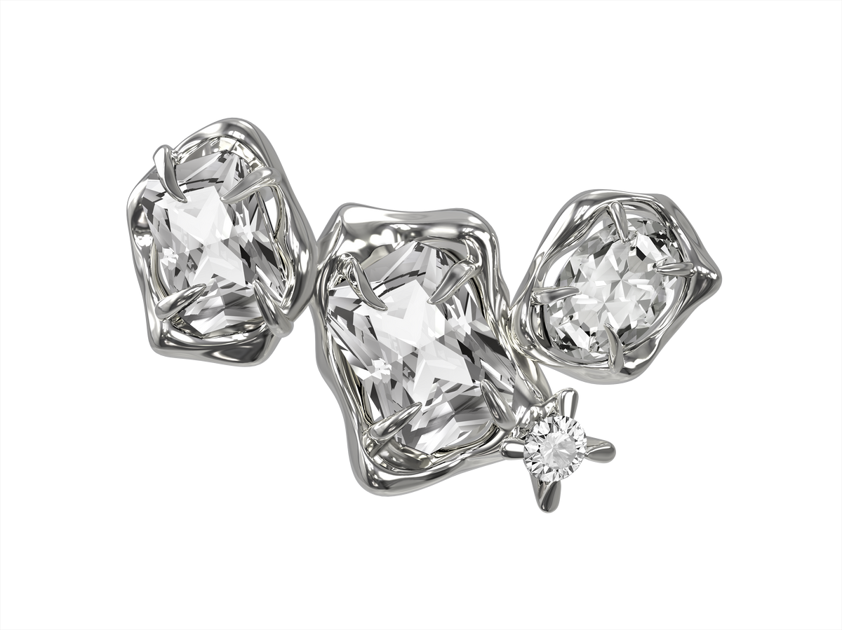 BOONEE-Crystal Cluster Stud Earrings