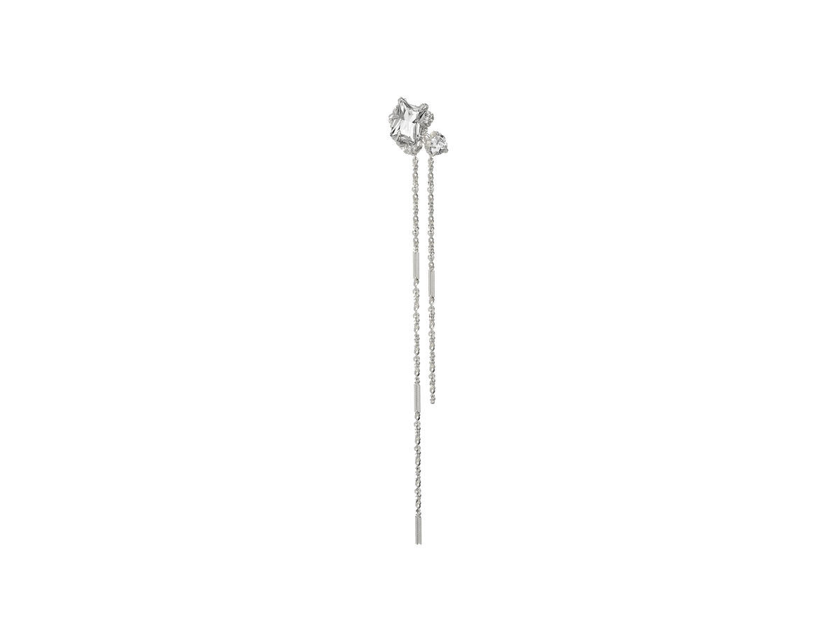 BOONEE-Phantom Series, Heart-shaped Zircon Asymmetrical Ear Cuff