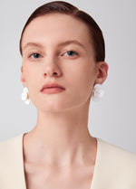 daartemis-Delicate Corn Poppy Petite Earrings – White