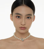BOONEE-Bunny Charm Pearl Necklace