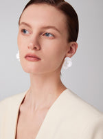 daartemis-Delicate Corn Poppy Petite Earrings – White