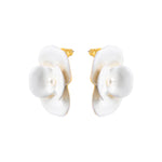 daartemis-Delicate Corn Poppy Petite Earrings – White