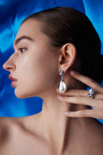 CIGALONG-Baroque Glow Pearl Drop Earrings