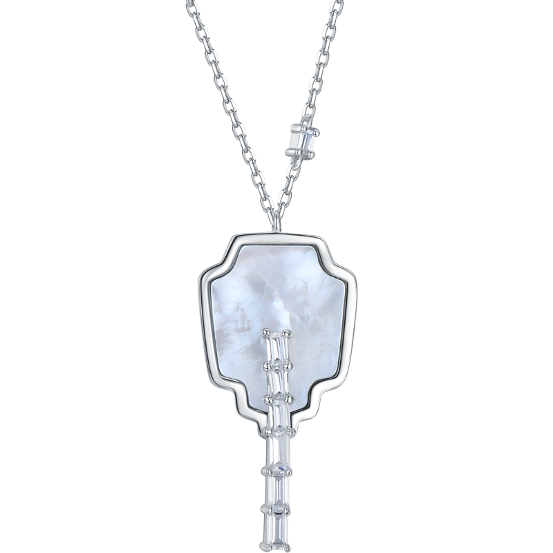 CIGALONG-"Suzhou Garden Series" Square Diamond-shaped Fan Necklace