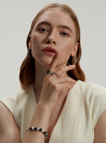 CIGALONG-Black Mist Textured Ring