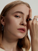 CIGALONG-Black Mist Textured Ring