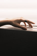 SERIOUSLY NEW-Ebony Houndstooth Ring