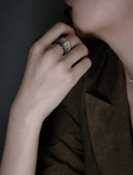 SERIOUSLY NEW-Mid-Width Fabric Texture Ring