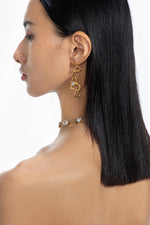 BOONEE-Golden Lava Heart Earrings