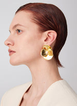 daartemis-Gold Corn Poppy Statement Earrings