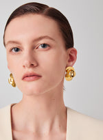 daartemis-Gold Corn Poppy Petite Earrings