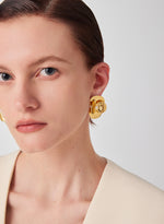 daartemis-Gold Corn Poppy Petite Earrings