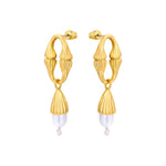 daartemis-Ripple Pearl Drop Earrings