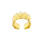 daartemis-Textured Gold Fold Ring