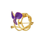 daartemis-Purple Wisteria Wrap Brooch