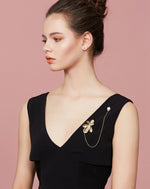 daartemis-Golden Bloom Versatile Pearl Brooch