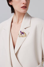 daartemis-Purple Wisteria Wrap Brooch